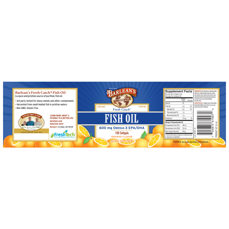 
                                
                                    Fresh Catch® Fish Oil Softgels  - Orange Flavor
                                
                            