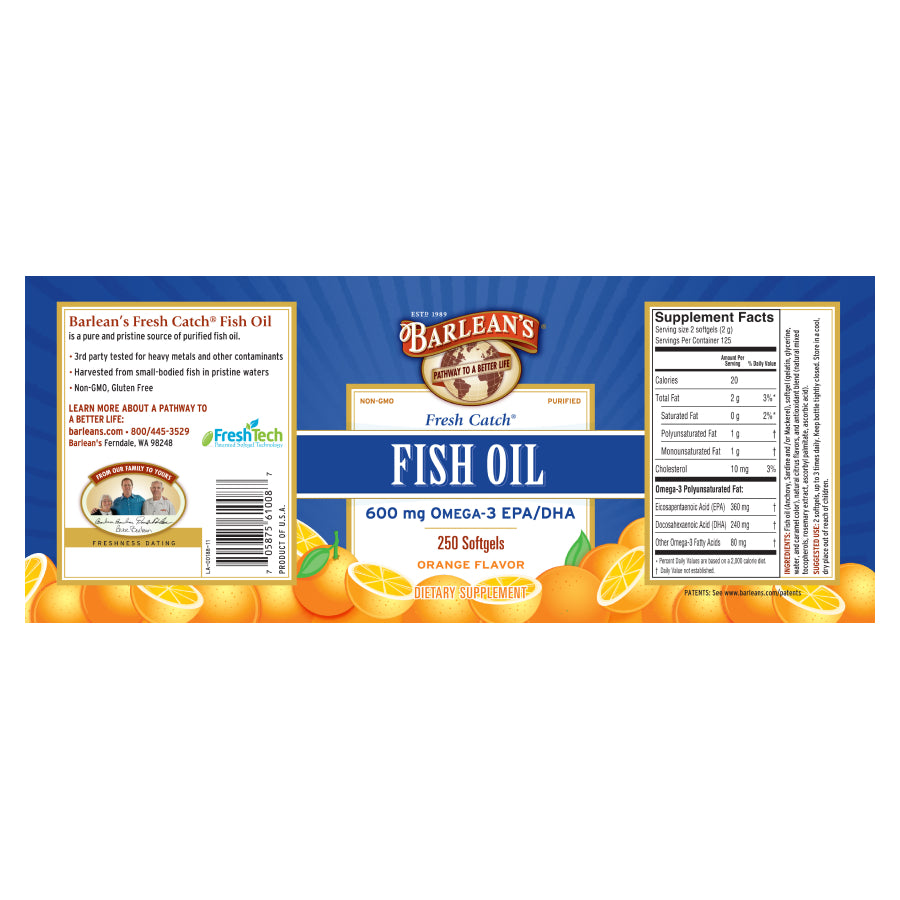 
                                
                                    Fresh Catch® Fish Oil Softgels  - Orange Flavor
                                
                            