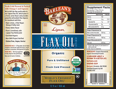 
                                
                                    Organic Lignan Flax Oil
                                
                            