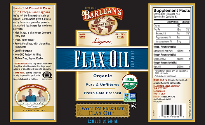 
                                
                                    Organic Lignan Flax Oil
                                
                            