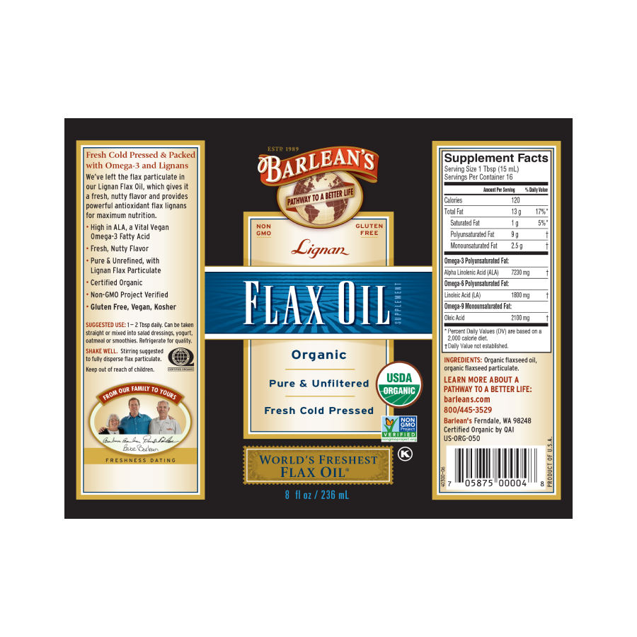 
                                
                                    Organic Lignan Flax Oil
                                
                            