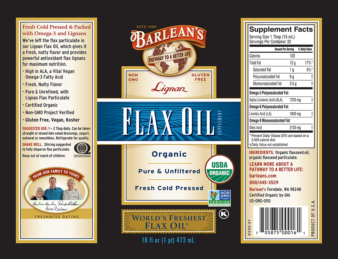 
                                
                                    Organic Lignan Flax Oil
                                
                            