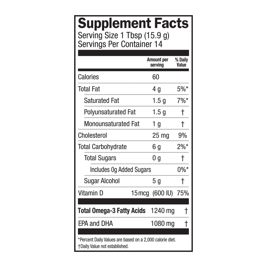 
                                
                                    Mango Peach Smoothie Fish Oil + Vitamin D3
                                
                            