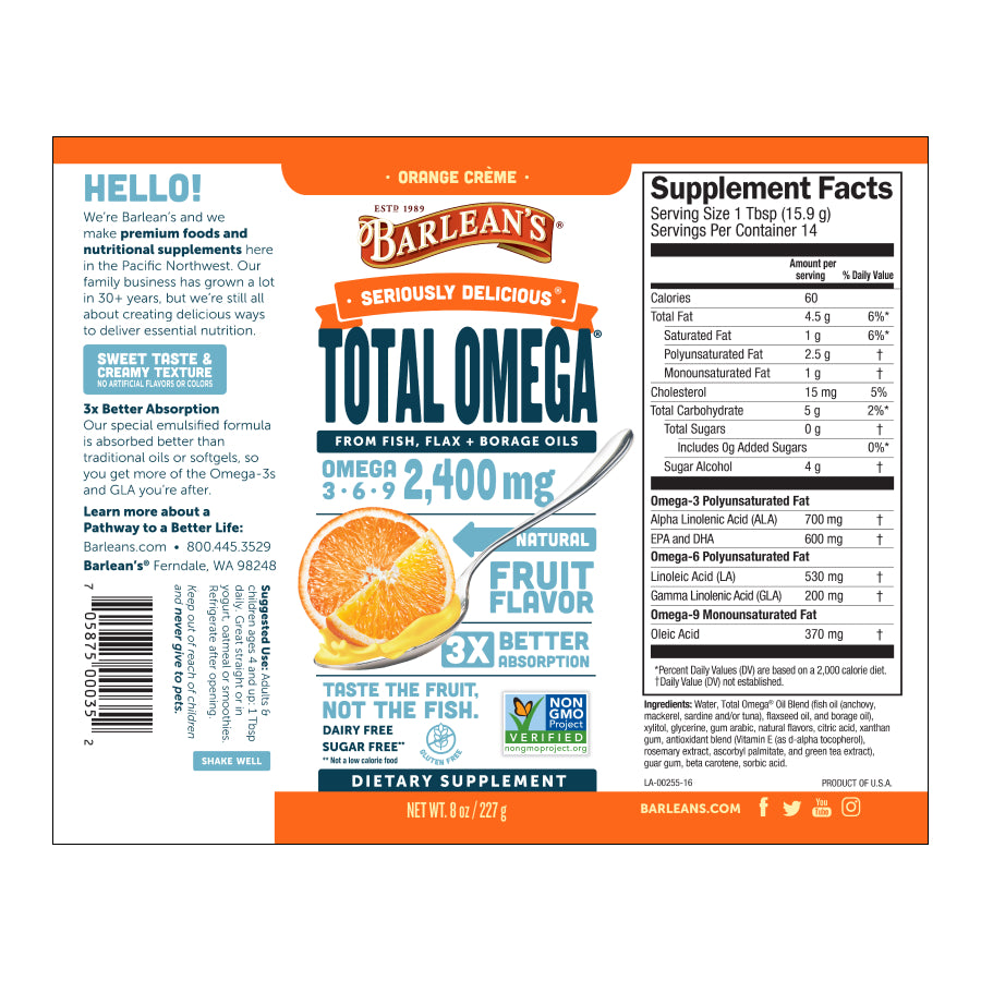 
                                
                                    Total Omega 3-6-9 Orange Crème
                                
                            